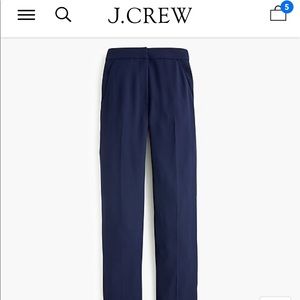 J. Crew easy pull-on pant in crepe (NAVY)